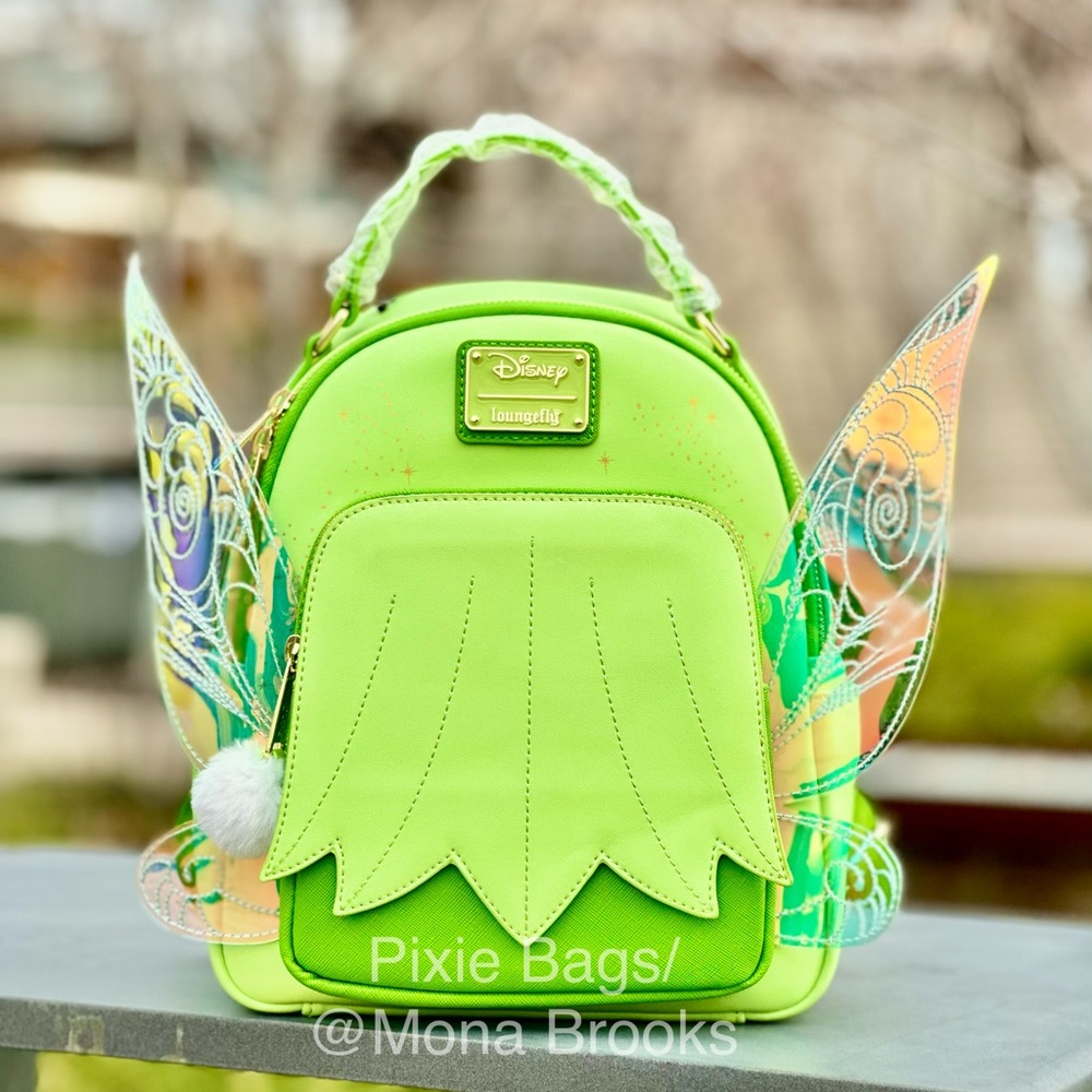 Loungefly Disney Tinker Bell Iridescent Wings Green Mini Backpack